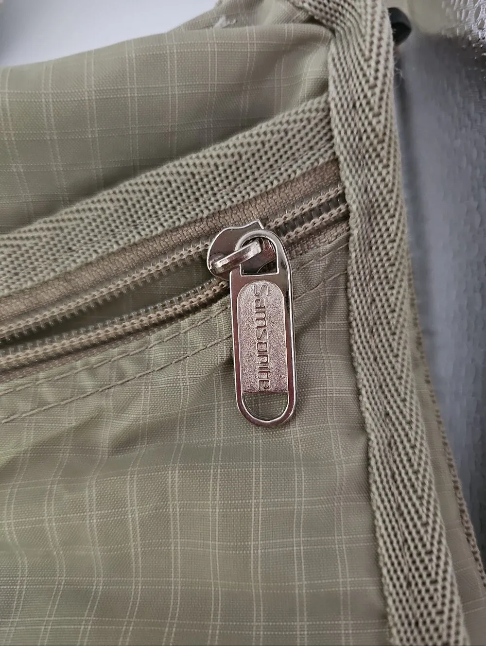 Samsonite Light Olive Green Messenger Crossbody Bag
